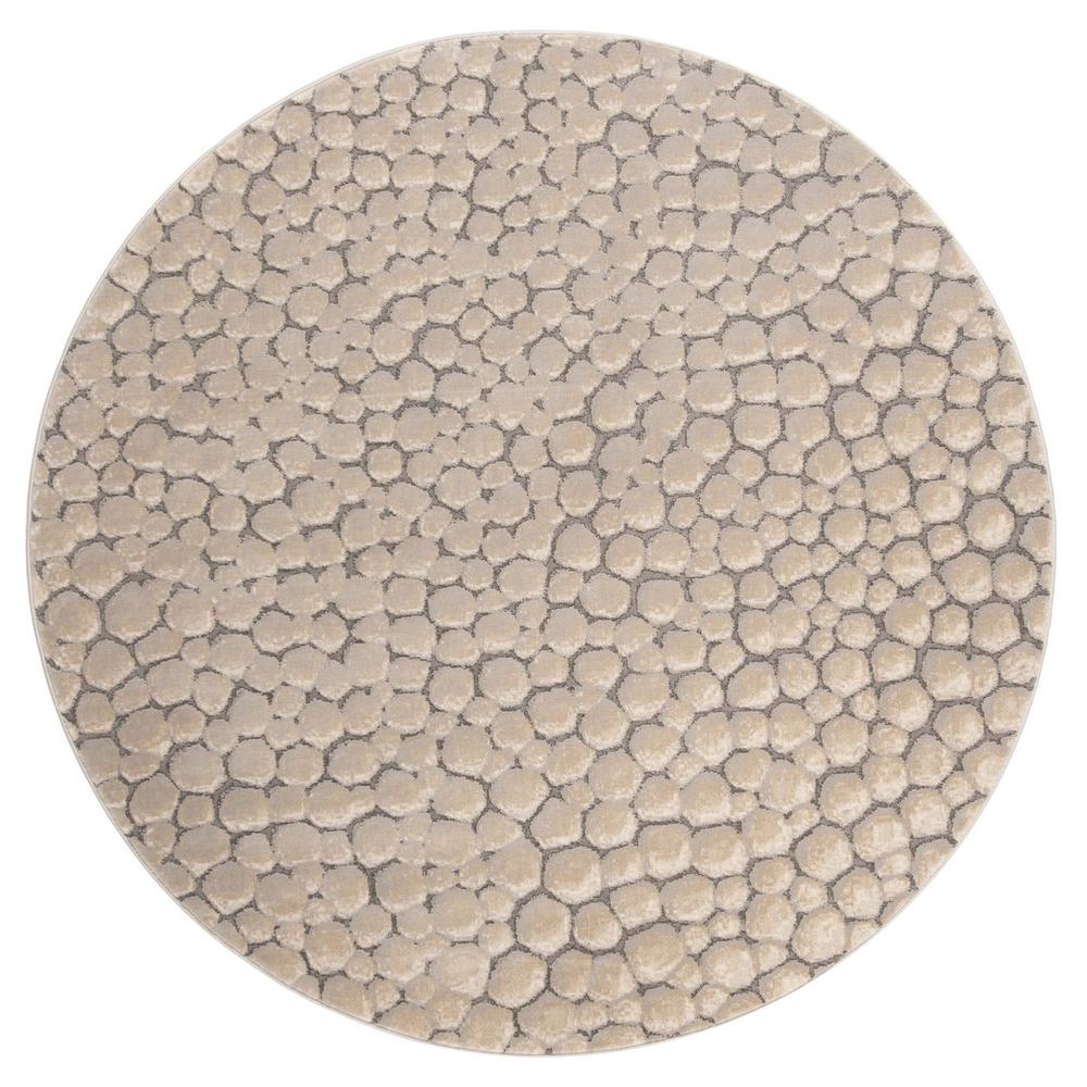MEADOW 100, BEIGE, 6'-7" X 6'-7" Round, Area Rug, MDW174B-7R. The main picture.