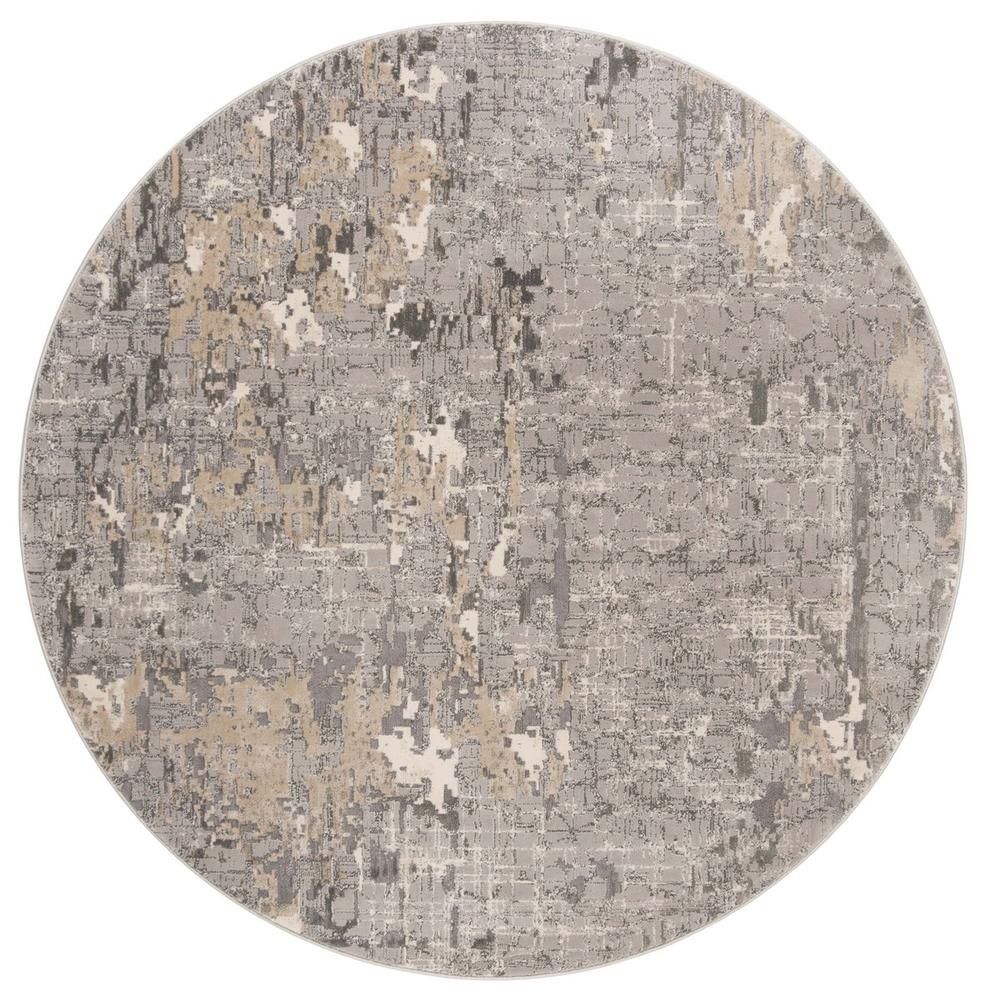 MEADOW 100, GREY, 6'-7" X 6'-7" Round, Area Rug, MDW178F-7R. Picture 1
