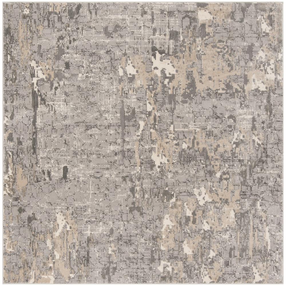 MEADOW 100, GREY, 6'-7" X 6'-7" Square, Area Rug, MDW178F-7SQ. Picture 1