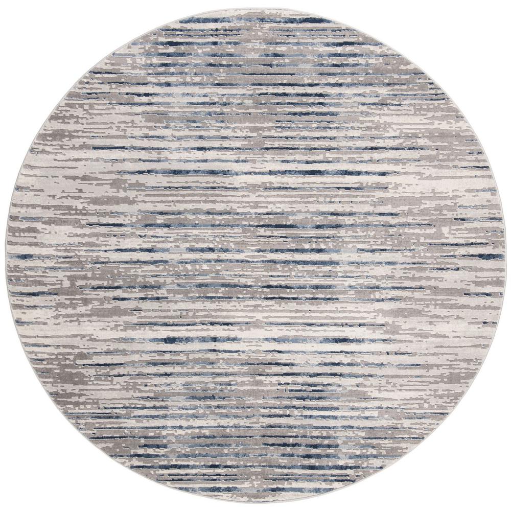 MEADOW 100, GREY / LIGHT GREY, 6'-7" X 6'-7" Round, Area Rug. Picture 1