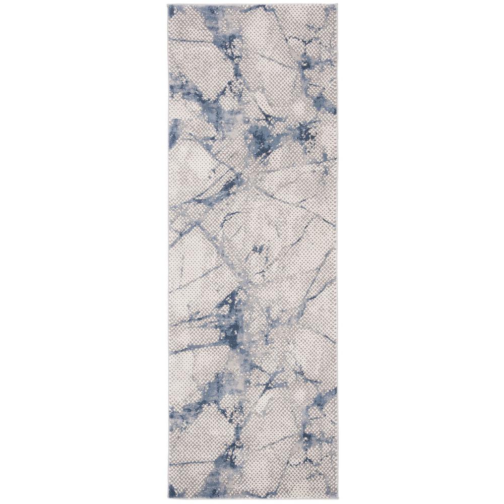 MEADOW 100, NAVY / IVORY, 2'-7" X 8', Area Rug. Picture 1