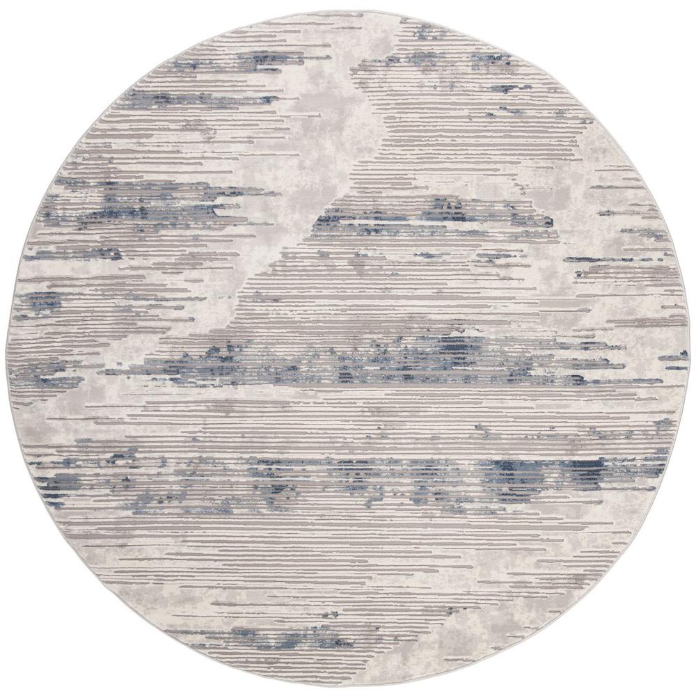 MEADOW 100, GREY / IVORY, 6'-7" X 6'-7" Round, Area Rug. Picture 1