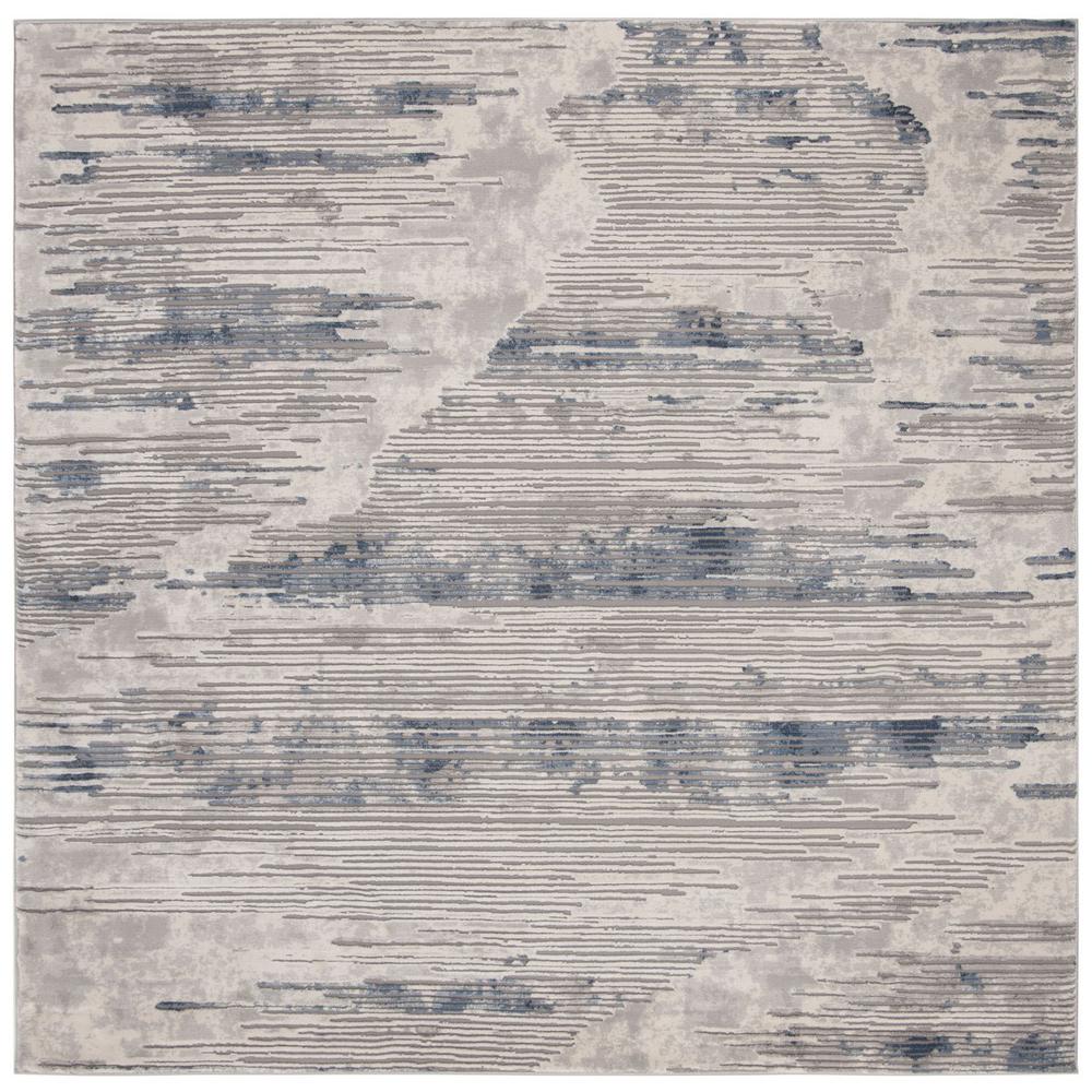 MEADOW 100, GREY / IVORY, 6'-7" X 6'-7" Square, Area Rug. Picture 1