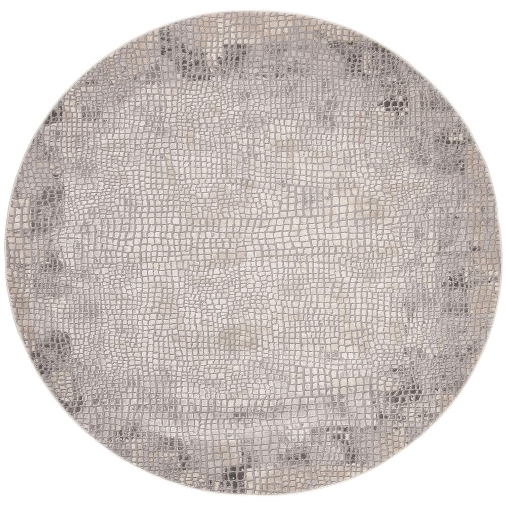MEADOW 100, TAUPE / GREY, 6'-7" X 6'-7" Round, Area Rug. The main picture.