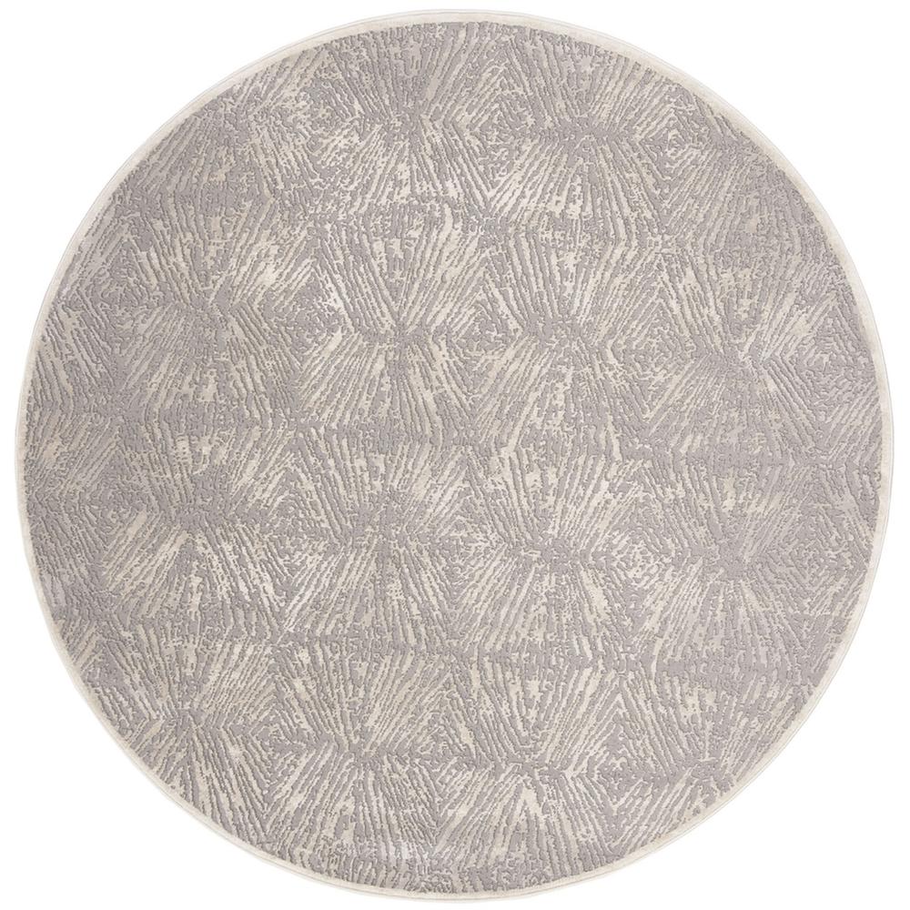 MEADOW, IVORY / GREY, 6'-7" X 6'-7" Round, Area Rug, MDW319A-7R. Picture 1