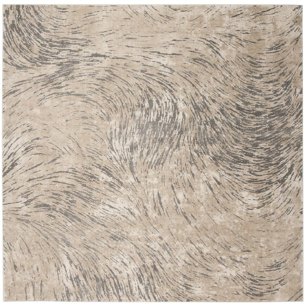 MEADOW, IVORY / GREY, 6'-7" X 6'-7" Square, Area Rug, MDW323A-7SQ. Picture 1