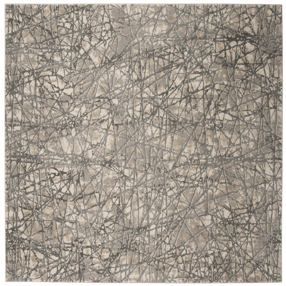 MEADOW, BEIGE / GREY, 6'-7" X 6'-7" Square, Area Rug. Picture 1