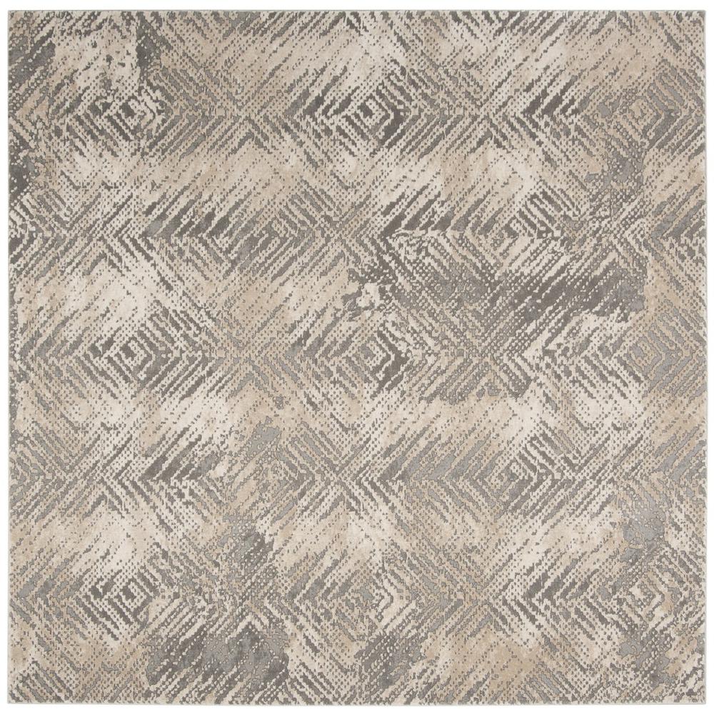 MEADOW, IVORY / GREY, 6'-7" X 6'-7" Square, Area Rug, MDW338A-7SQ. Picture 1