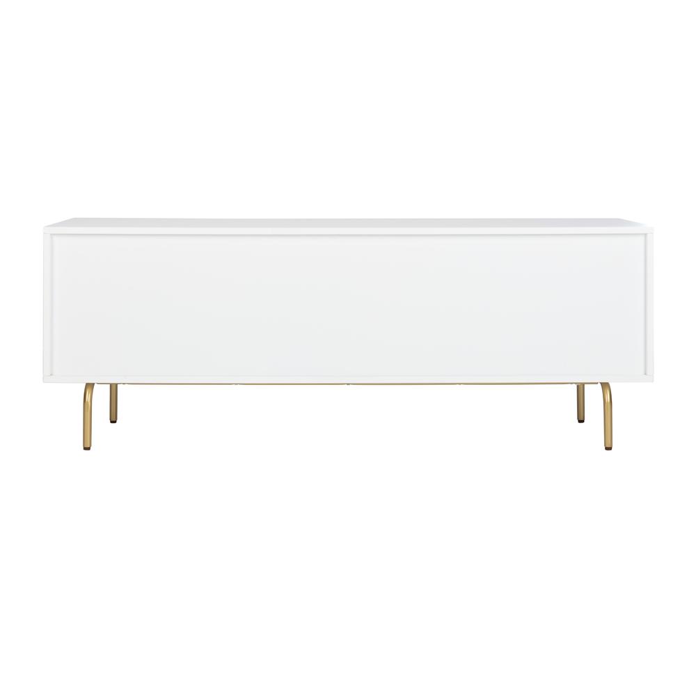 Genevieve Tv Stand, Walnut/White/Gold. Picture 2