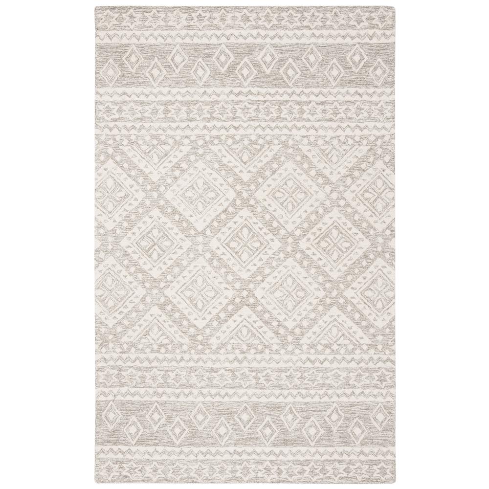 MICRO-LOOP, GREY / IVORY, 5' X 8', Area Rug, MLP501F-5. Picture 1