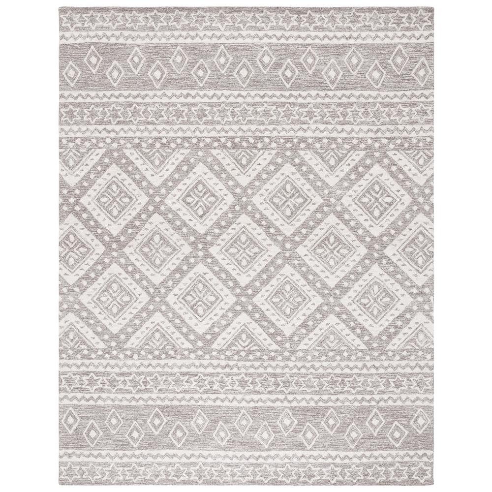 MICRO-LOOP, GREY / IVORY, 8' X 10', Area Rug, MLP501F-8. Picture 1