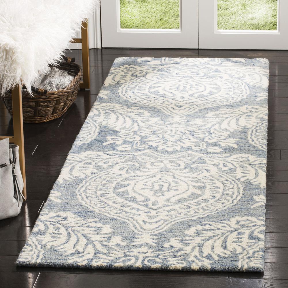 MICRO-LOOP, BLUE / IVORY, 2'-6" X 4', Area Rug, MLP512M-24. Picture 2