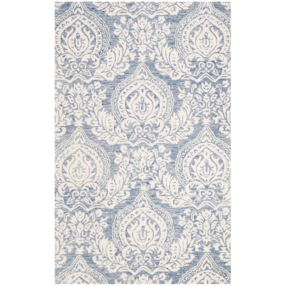 MICRO-LOOP, BLUE / IVORY, 5' X 8', Area Rug, MLP512M-5. Picture 1