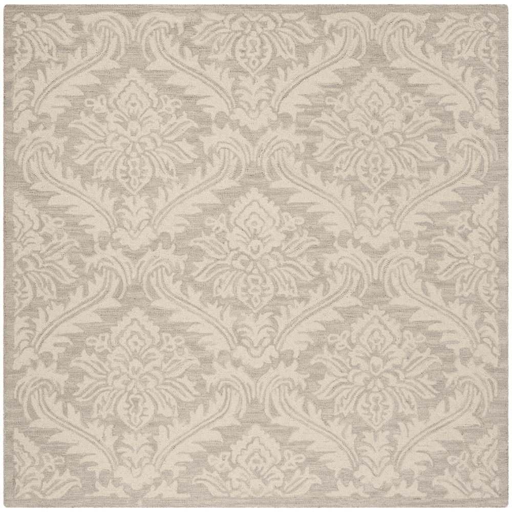 MICRO-LOOP, SILVER, 5' X 5' Square, Area Rug. Picture 1