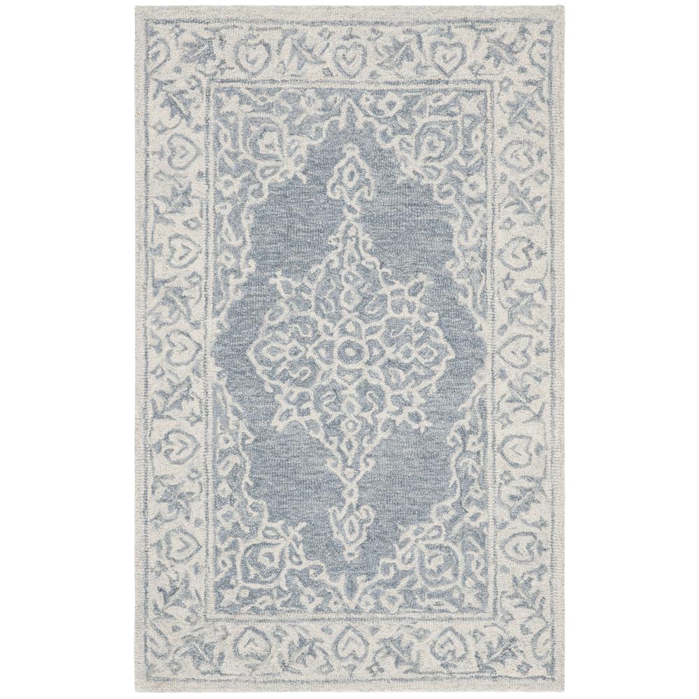 MICRO-LOOP, BLUE / LIGHT BLUE, 2'-6" X 4', Area Rug. Picture 1
