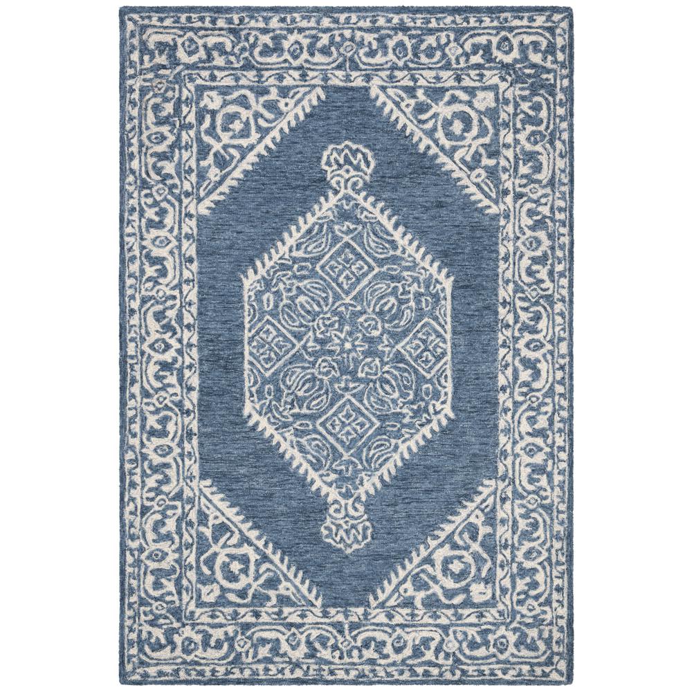 MICRO-LOOP, BLUE / IVORY, 4' X 6', Area Rug, MLP605M-4. Picture 1