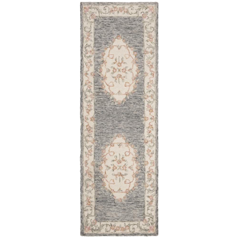 MICRO-LOOP, GREY / IVORY, 2'-3" X 7', Area Rug. Picture 1