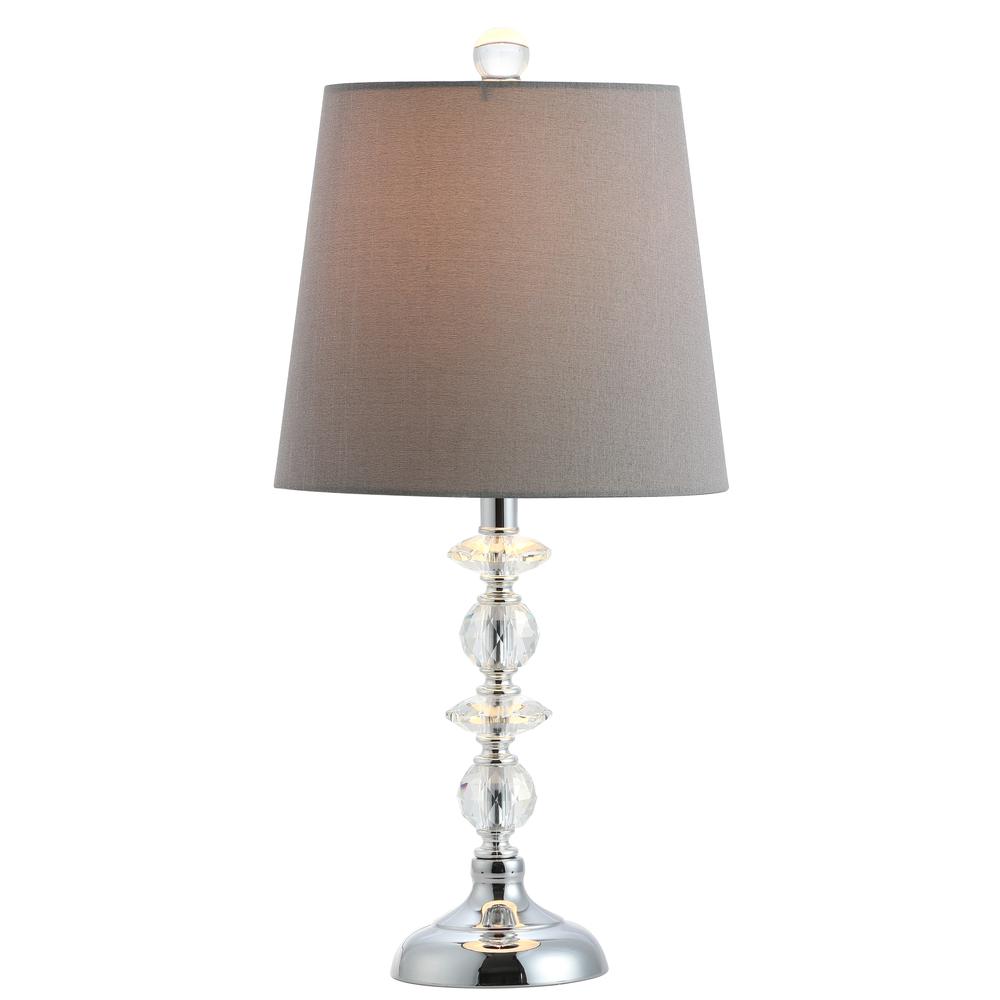 Lucena Table Lamp, Grey Shade/Clear Base. Picture 6