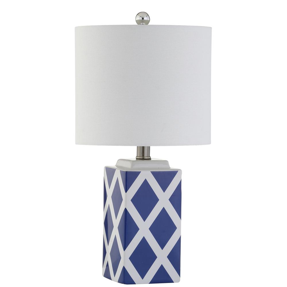Soria Table Lamp, White/Blue. Picture 2
