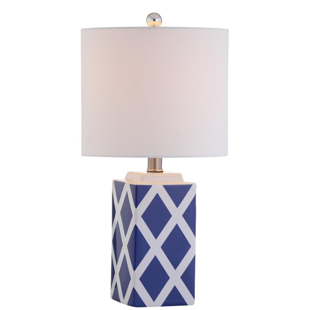Soria Table Lamp, White/Blue. Picture 4