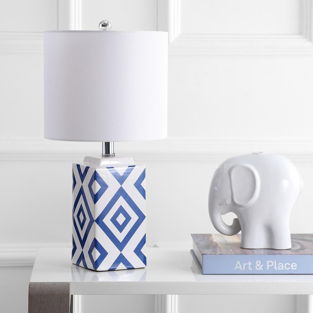 Lugo Table Lamp, White/Blue. Picture 1
