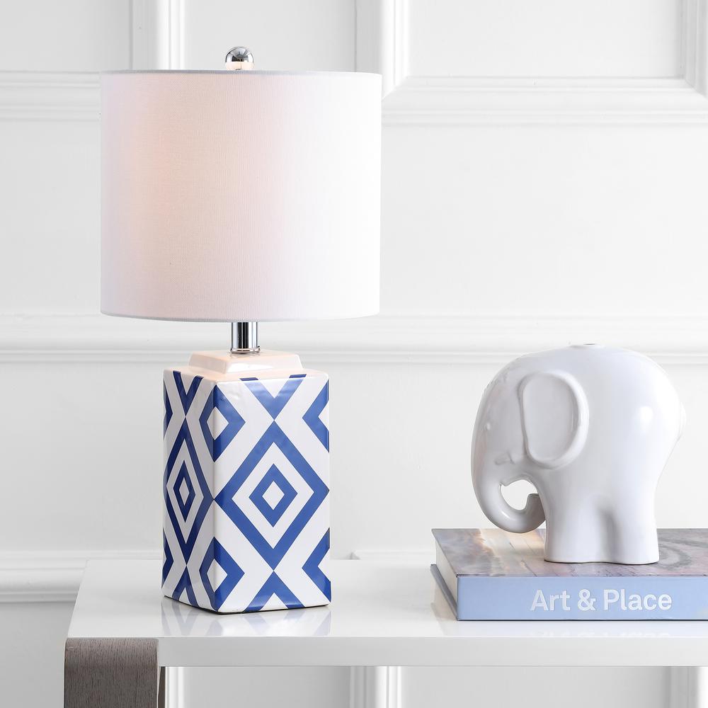 Lugo Table Lamp, White/Blue. Picture 3