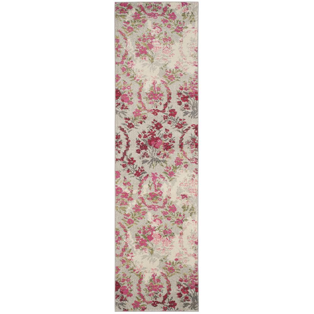 MONACO, IVORY / PINK, 2'-2" X 8', Area Rug, MNC205R-28. Picture 1