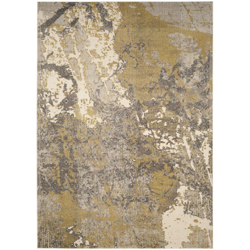 MONACO, IVORY / GREY, 8' X 11', Area Rug. The main picture.