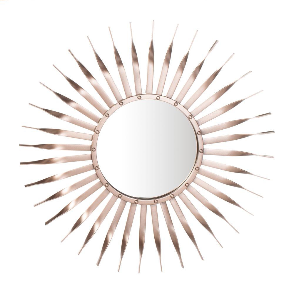 Marlene Sunburst Mirror, Rose Gold. Picture 1