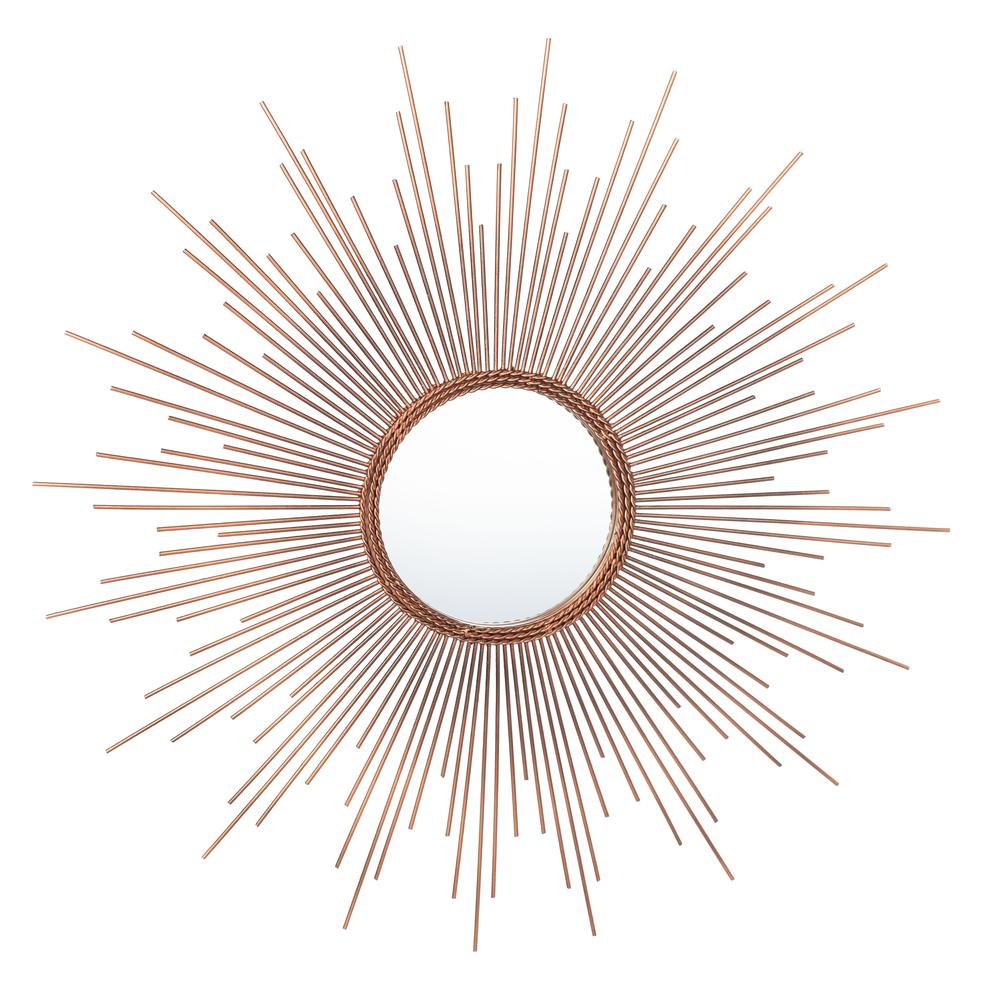 Genevieve Sunburst Mirror, Copper. Picture 1