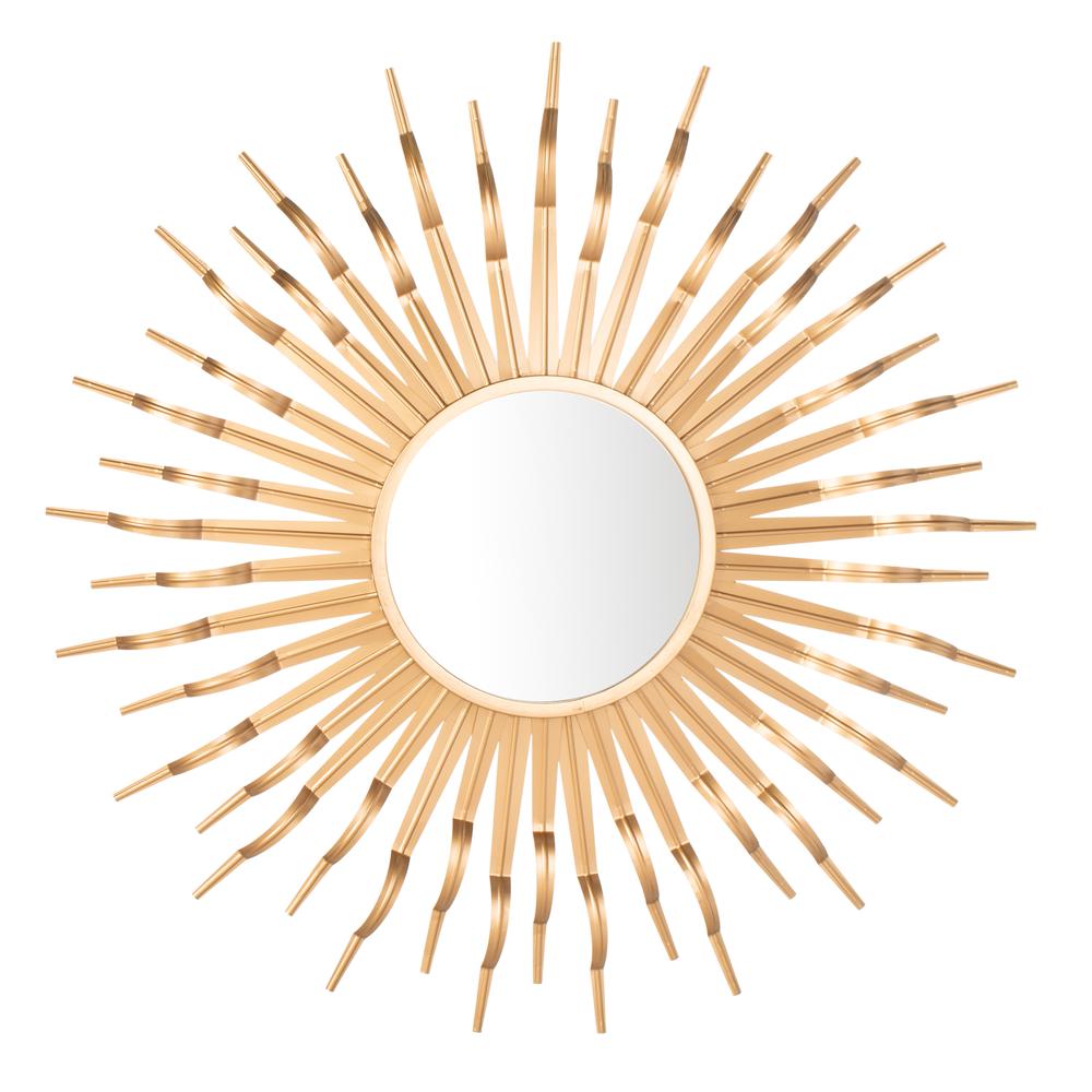 Naya Sunburst Mirror, Gold. Picture 1