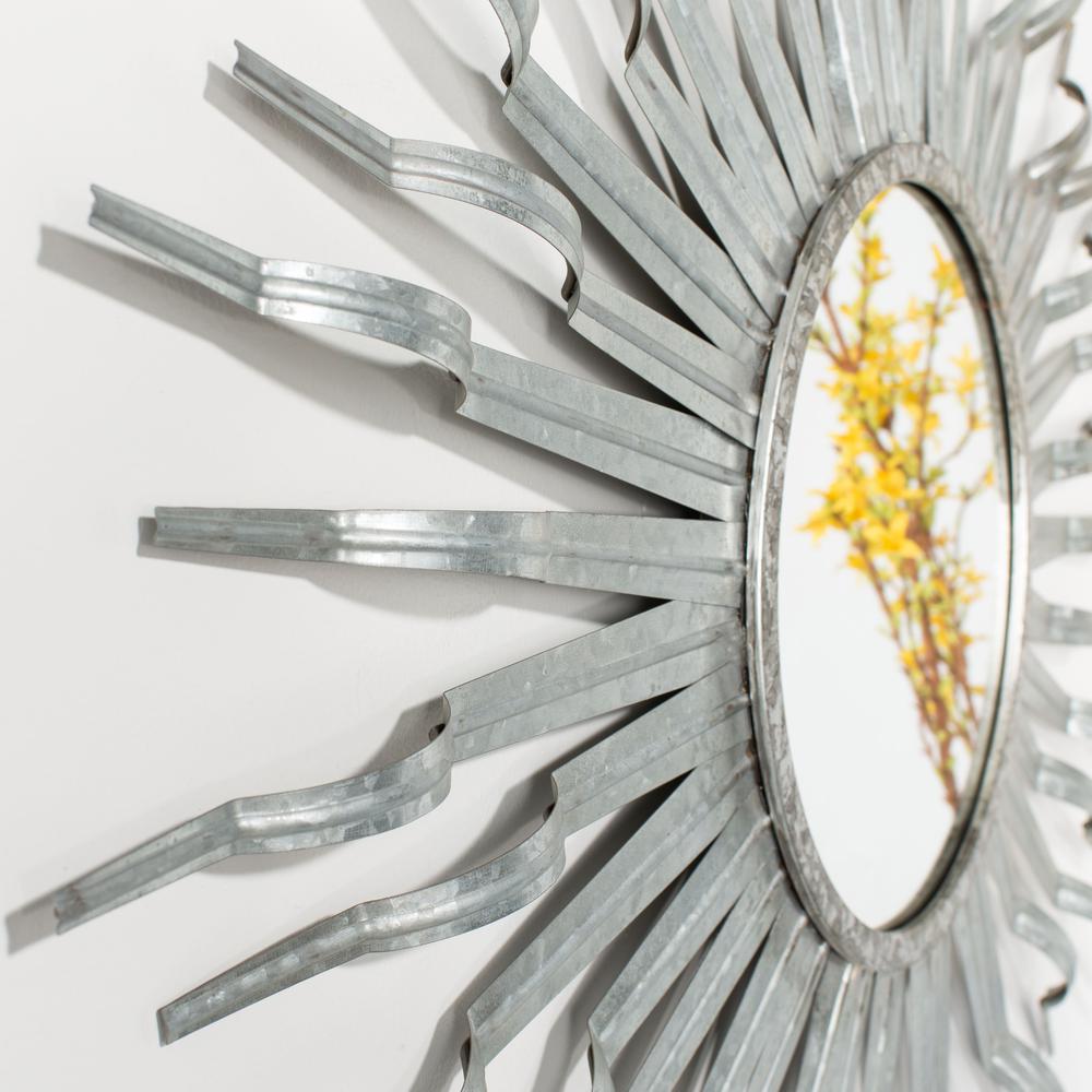 Naya Sunburst Mirror, Silver. Picture 2