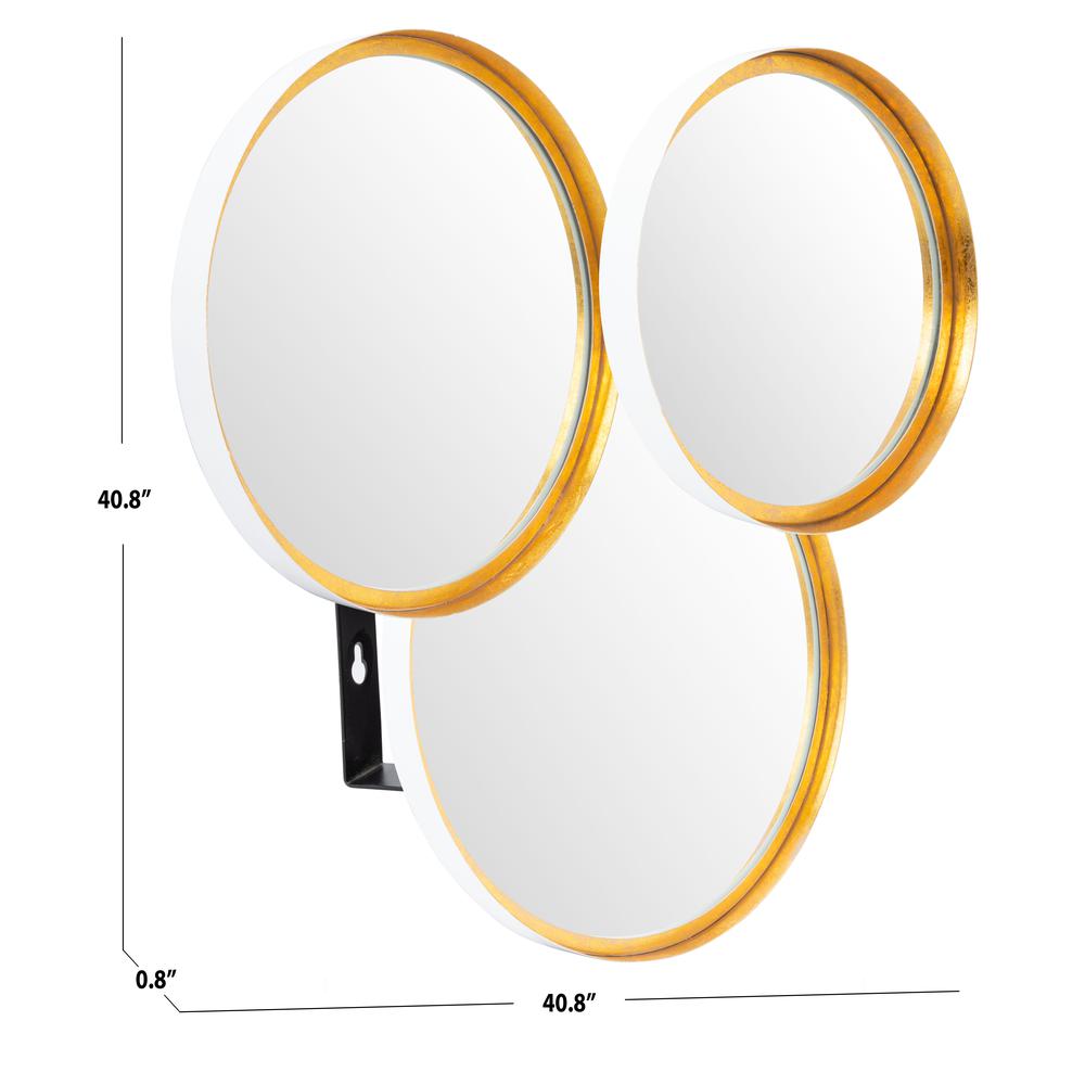 Loni Mirror, Gold Foil/White. Picture 2
