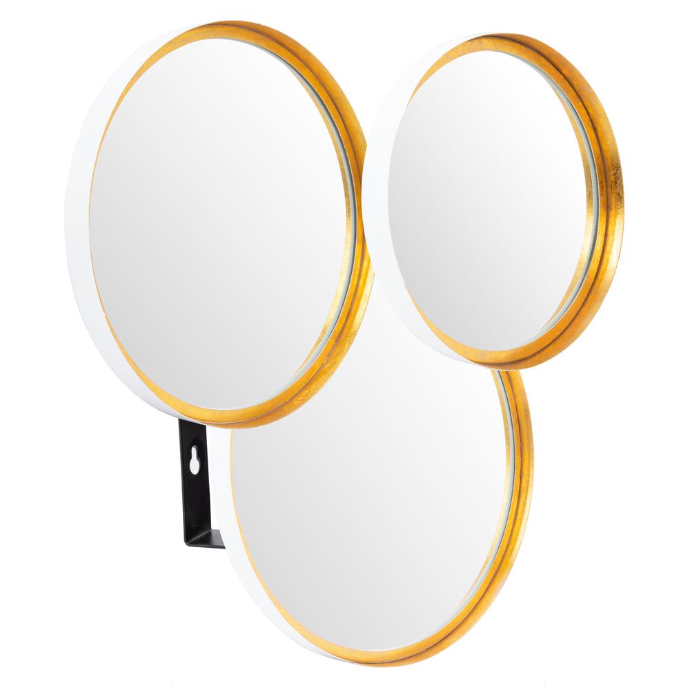 Loni Mirror, Gold Foil/White. Picture 5
