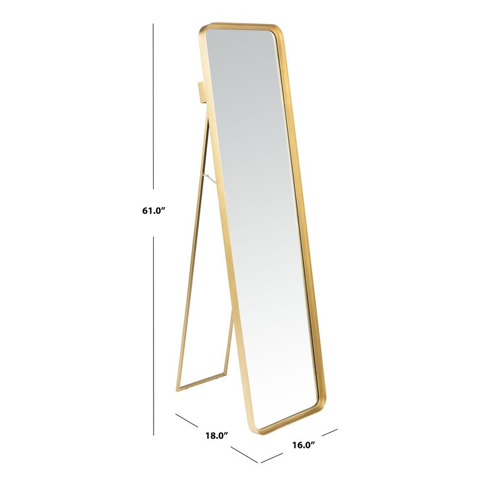 Lerna Mirror, Brushed Brass. Picture 4