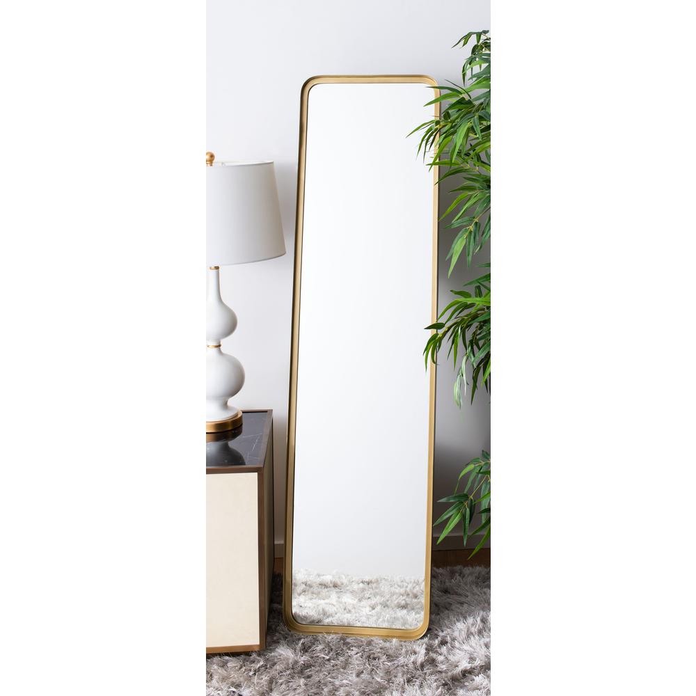 Lerna Mirror, Brushed Brass. Picture 5