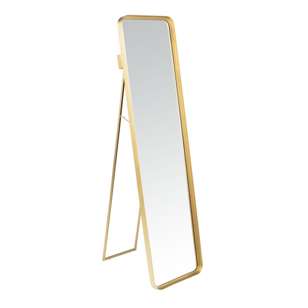 Lerna Mirror, Brushed Brass. Picture 6