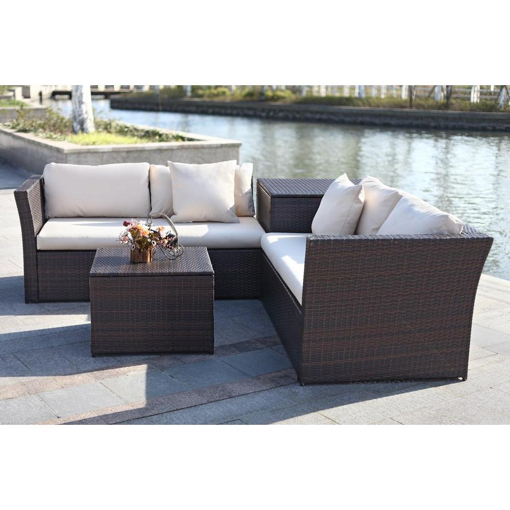 WELCH OUTDOOR LIVING SECTIONAL SET WITH STORAGE. Picture 1