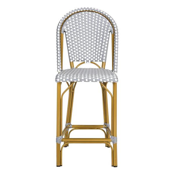 GRESLEY INDOOR-OUTDOOR STACKING FRENCH BISTRO COUNTER STOOL, PAT4019B. The main picture.