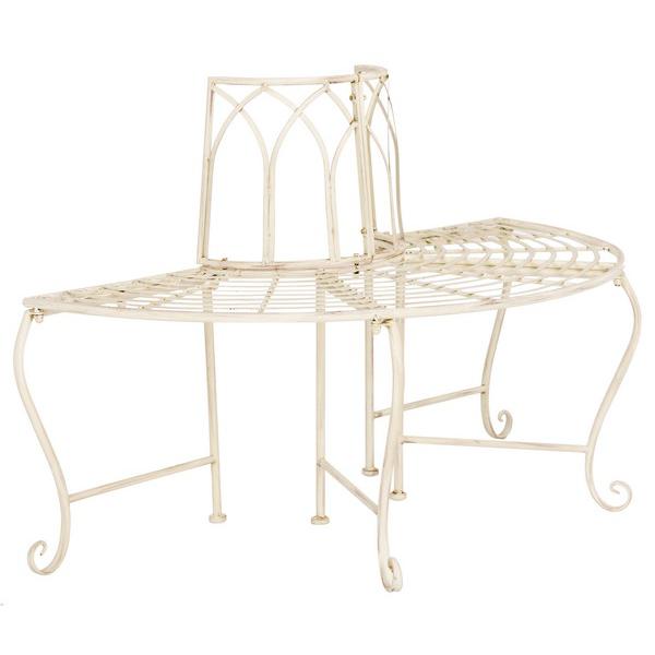 ABIA WROUGHT IRON 50-INCH W OUTDOOR TREE BENCH. Picture 1