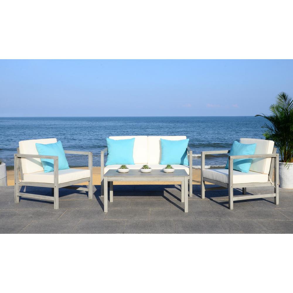 MONTEZ 4 PC OUTDOOR SET WITH ACCENT PILLOWS, PAT7030B. The main picture.