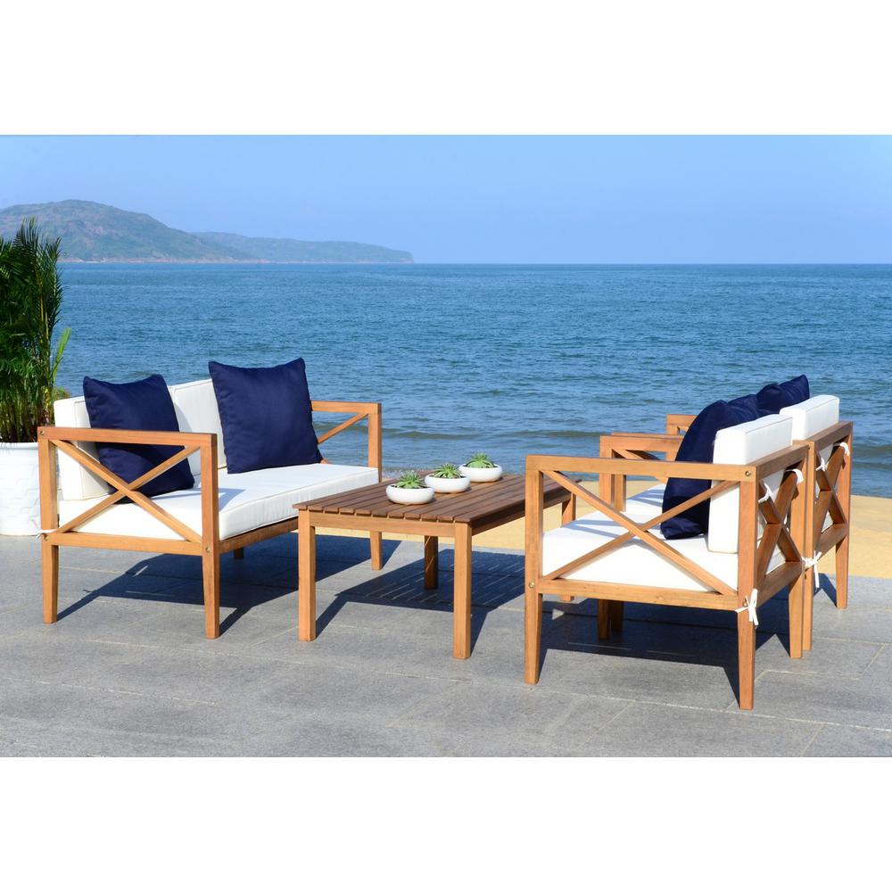 NUNZIO 4 PC OUTDOOR SET WITH ACCENT PILLOWS, PAT7031A. Picture 1