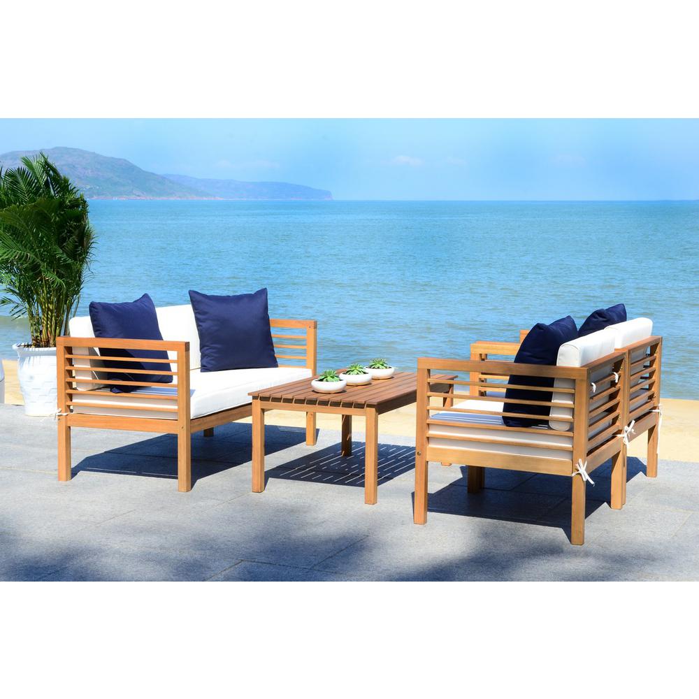 ALDA 4 PC OUTDOOR SET WITH ACCENT PILLOWS, PAT7033A. Picture 1