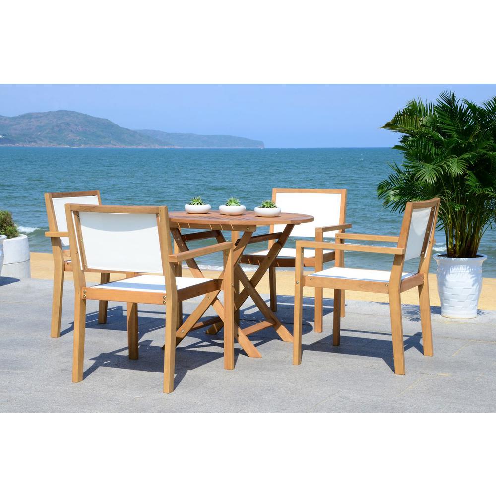 CHANTE 35.4-INCH DIA ROUND TABLE 5 PIECE DINING SET. Picture 1