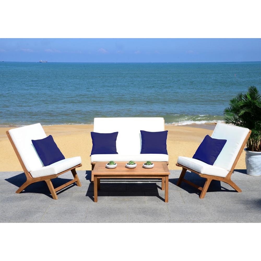 CHASTON 4 PC OUTDOOR LIVING SET WITH ACCENT PILLOWS, PAT7044A. Picture 1
