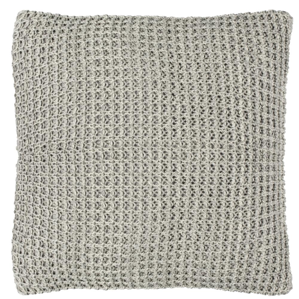 Haven Knit Pillow, Light Grey/Natural. Picture 1