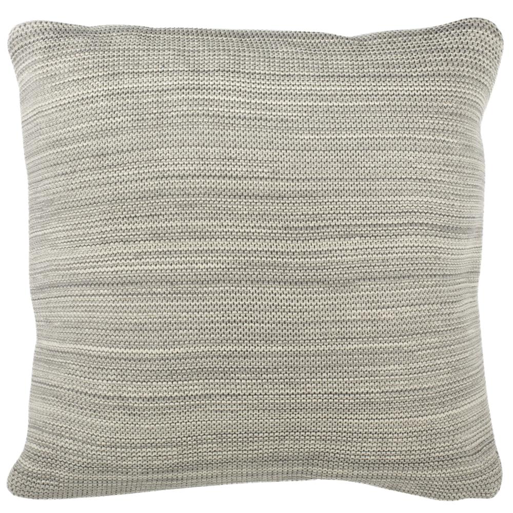 Loveable Knit Pillow, Light Grey/Natural. Picture 4
