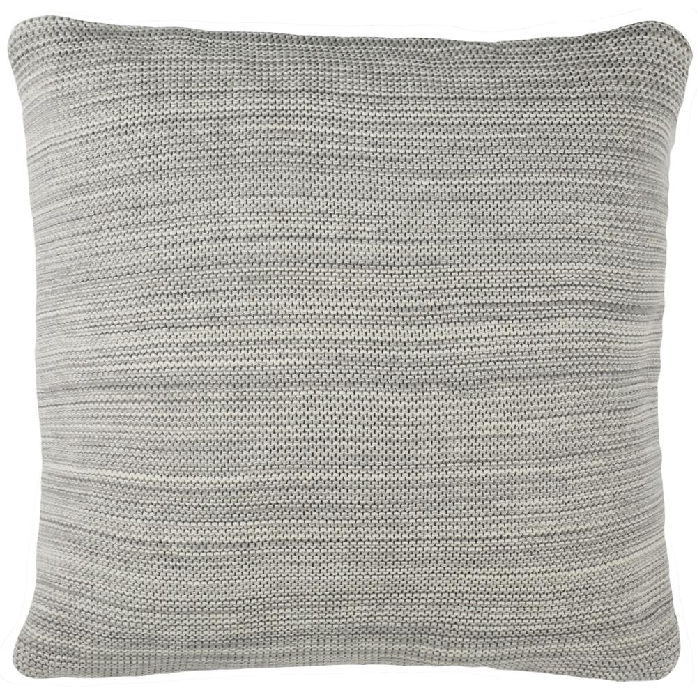 Loveable Knit Pillow, Light Grey/Natural. Picture 2