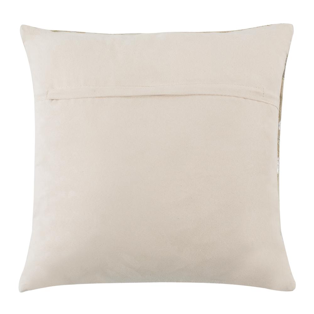 Metallic Scale Cowhide Pillow, White/Silver. Picture 2
