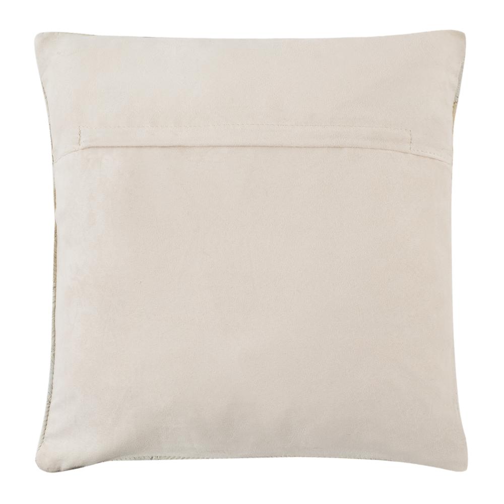 Tiled Cowhide Pillow, White. Picture 2